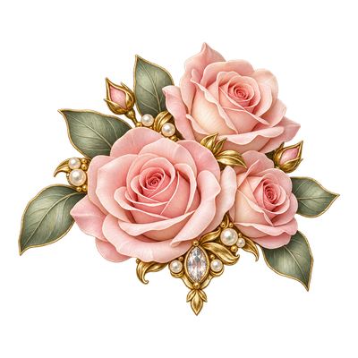 Rose Shoulder Brooch